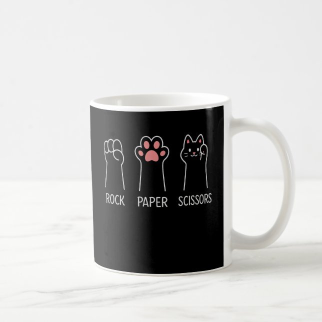 Pappra saxar för Cute Cat Tass Sten Kaffemugg (Höger)