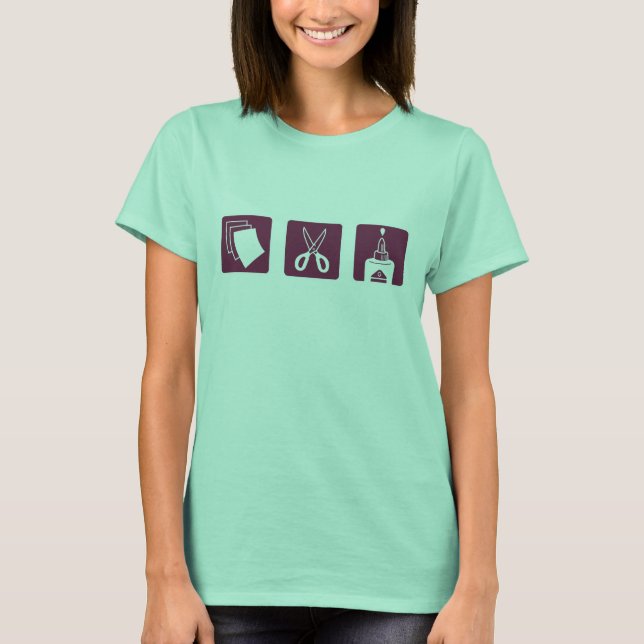 Pappra saxar Glue T Shirt (Framsida)