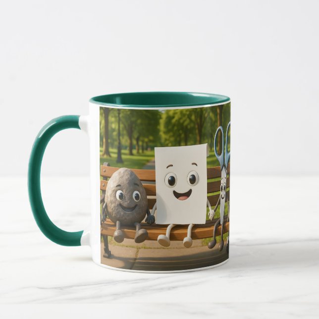 Pappra saxar i Fantasy Cute Sten Mugg (Vänster)