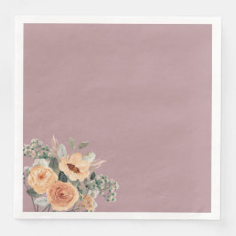 Pappra servetter, Elegantens blommigt rosa Pappersservett