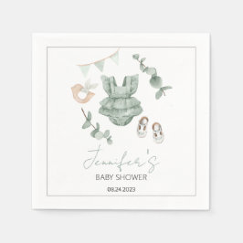 pappra servetter för barnsköljning i grönt flicka