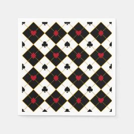 Pappra servetter från kasino Party, betäckningskor