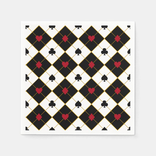 Pappra servetter från kasino Party, betäckningskor (Framsidan)