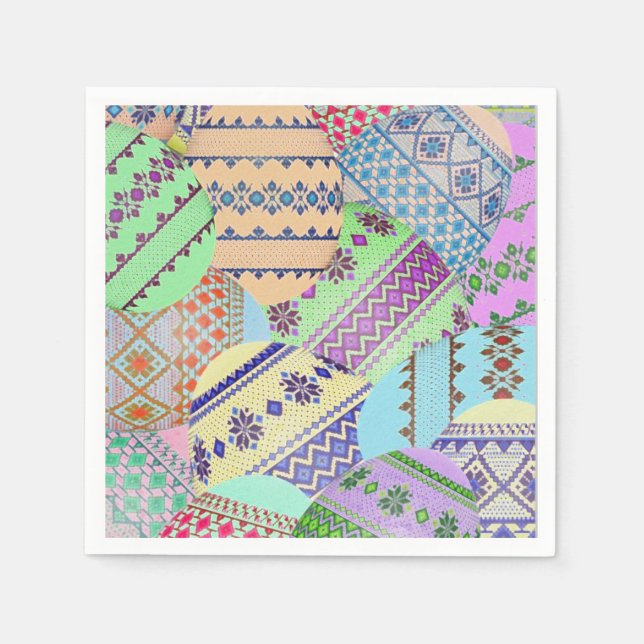 Pappra servetter från ukrainska Påskägg (Pysanky) (Framsidan)