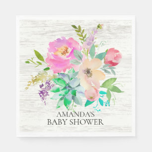 Pappra servetter och Blommigtar