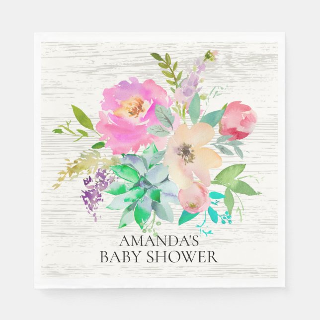 Pappra servetter och Blommigtar (Framsidan)