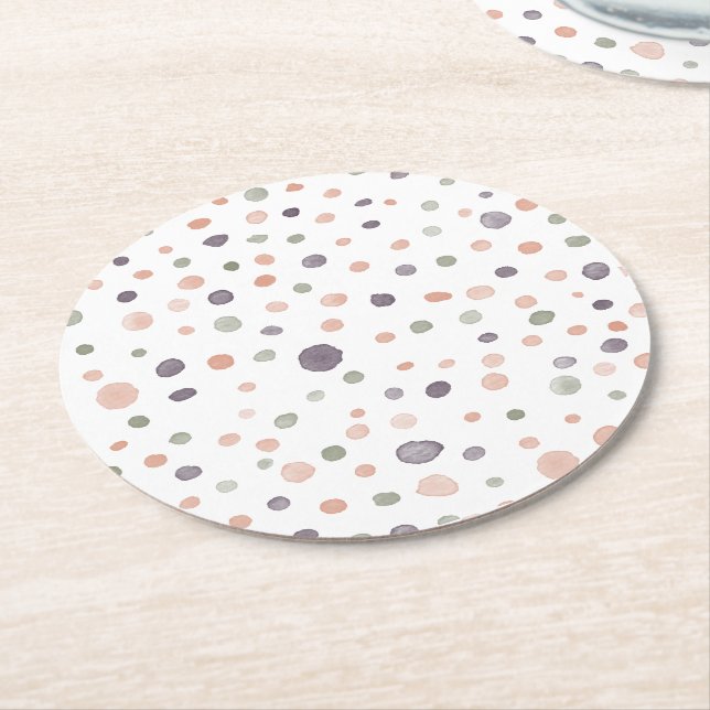 Pappra Shea Confetti Watercolor Dots Underlägg (Vinklad)
