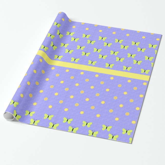 Pappra smörgåsar och Polka dots-inslagning Presentpapper (Utrullad)