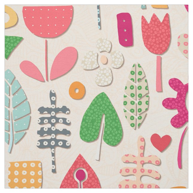 pappra snittblommor tyg (Provkarta)