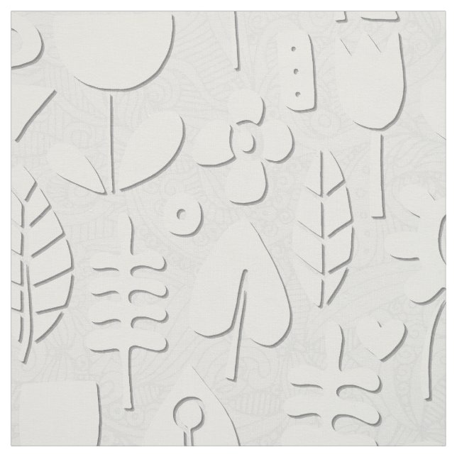 pappra snittblommor, vita silver tyg (Provkarta)