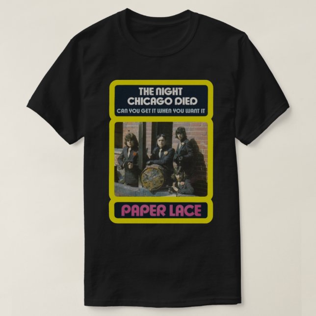 Pappra Snöre Night Chicago Died Classic T-Shirt (Design framsida)