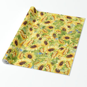 Pappra solblommor Gift Wrapping Presentpapper