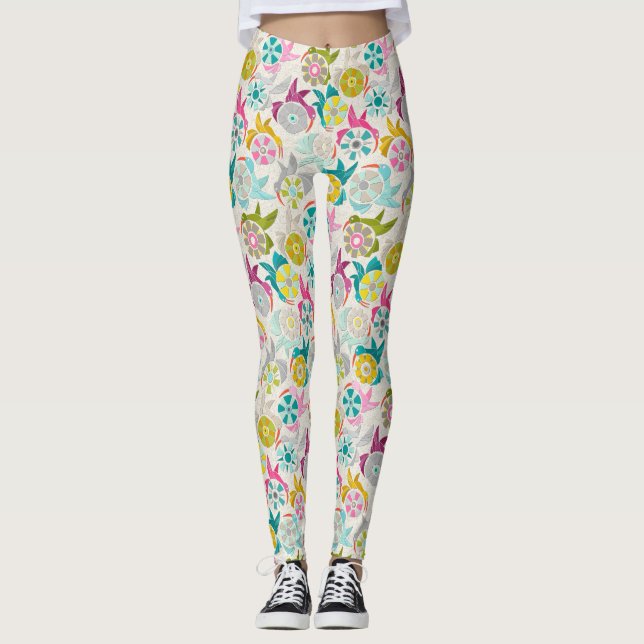 pappra solfågelpärlor leggings (Framsida)