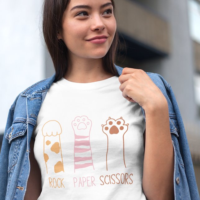 Pappra sten-saxar med Cat Tassar Funny T Shirt (Skapare uppladdad)