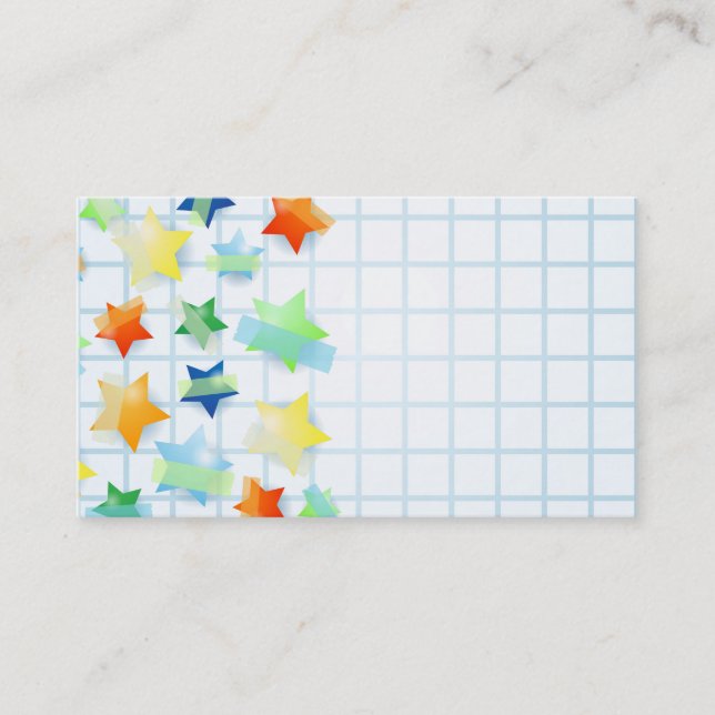 Pappra stjärnor, affärskort visitkort (Framsida)