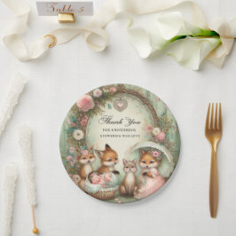 Pappra Tallrikar-djur med spädbarnshusar