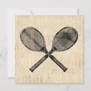 Pappra Tennis Rackets Antique Tennis Racquet-skrip Kort