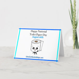 Pappra toalettdagen i lycklig, 26 augusti kort