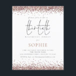 PAPPRA Trendiget Ro Guld Glitter 30:e Party Inbjud Flygblad<br><div class="desc">Ett PAPPERT alternativ (inte kort) med underbart värde utan ENVELOPES på mindre storlek 4, 5 x 5, 6 tum och på budgetpris. (A6-standardkuvert är närmast storleka att passa). PAPPRA Trendiget Ro Guld Glitter 30:e partens inbjudan. Gräns i ro guld faux glitter ligger högst upp på vardera sidan. 30 är i...</div>