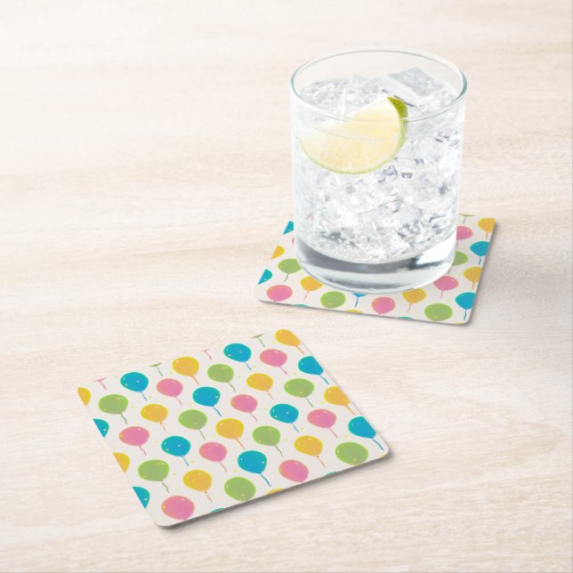 Pappra underlägg av ballong papper kvadrat (Insitu)