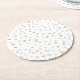 Pappra Underlägg av Elliot Confetti Watercolor Dot Papper Rund