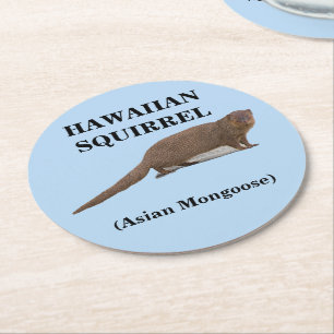 Pappra Underlägg av hawaiisk ekorre (asiatisk mong Papper Rund