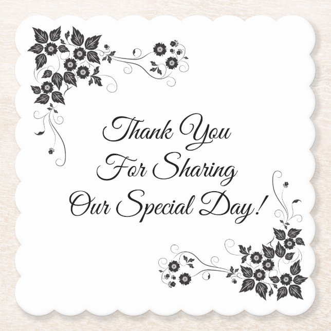 Pappra Underlägg för bröllopsmottagning Papper (Framsida)