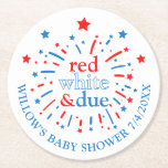 Pappra Underlägg för Red White and due Baby Shower<br><div class="desc">Lägg till de här matchande dryckesbrödarna till din babyduschskal. Firar din lilla bråkmakare med den här festliga patriotiska duschsamlingen! Perfekt för en bakgård, BBQ eller sommartid i firande, den här designen har charmerande fyrverkerier och en klassisk röd, vit och blå färg-palett. Gender-neutralt och fullt av all-amerikansk charm, är ett perfekt...</div>