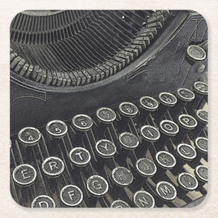 Pappra Underlägg för vintage Typewriter Papper Kvadrat