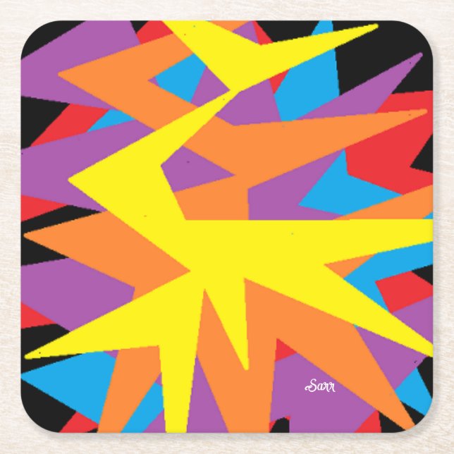 Pappra Underlägg: Förvirring Underlägg Papper Kvadrat (Framsidan)