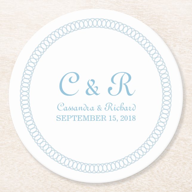 Pappra Underlägg med blå cirkel (Framsidan)