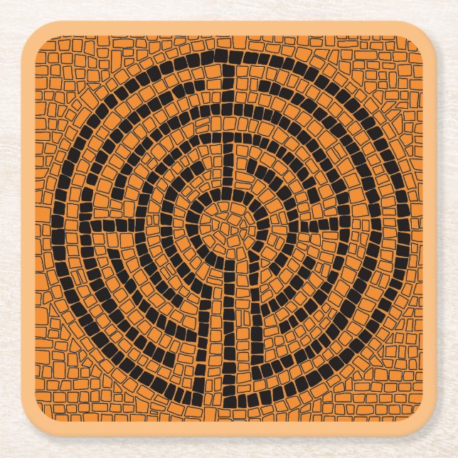 PAPPRA Underlägg på LABYRINTH XIII Papper Kvadrat (Framsidan)