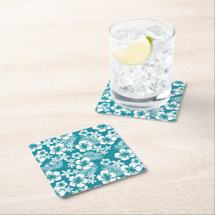 Pappra Underlägg Tropical Handflatan Papper Kvadrat