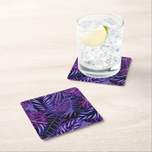 Pappra Underlägg Tropical Handflatan Papper Kvadrat
