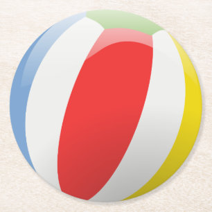 Pappra Underläggen Beach Boll Underlägg Papper Rund