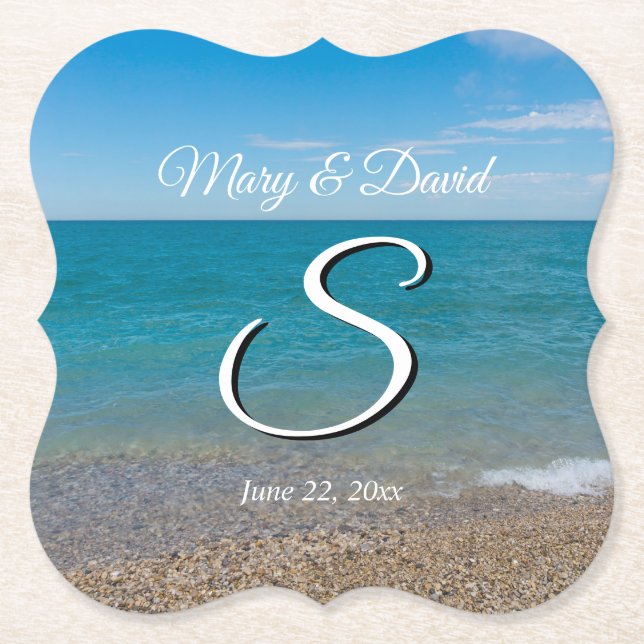 Pappra Underläggen Blåparadise Bröllop Underlägg Papper (Framsida)