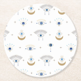 Pappra Underläggen Evil Öga Underlägg Papper Rund