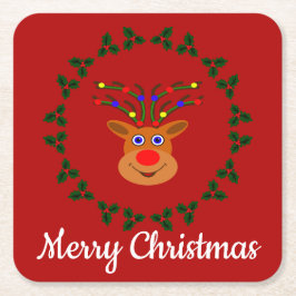 Pappra Underläggen för julrenar Underlägg Papper Kvadrat