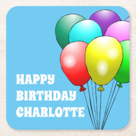 Pappra Underläggen grattis på födelsedagen Underlägg Papper Kvadrat