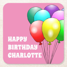 Pappra Underläggen grattis på födelsedagen Underlägg Papper Kvadrat