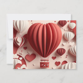 Pappra Valentines day-luftballonger Julkort
