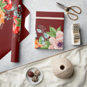 Pappra vallmoblommor Bröllop Wrapping Presentpapper