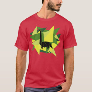 Pappra varv Origami Brontosaurus T Shirt
