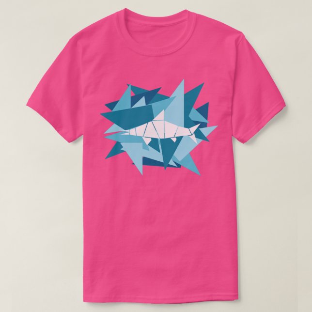 Pappra varv Origami Ichthyosaurus T Shirt (Design framsida)