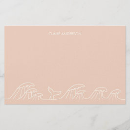 Pappra vinkara kustflickors Oceanen Brevpapper