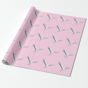 Pappra vita storkar presentpapper