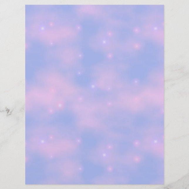 Pappra Wispy Rosa Clouds and Stars Scrapbook (Framsida)