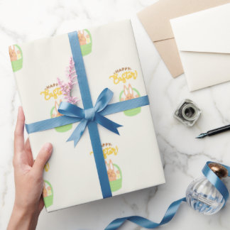 Pappra Wrapping av glad påsk Bunny Matte Presentpapper