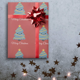 Pappra Wrapping för Kawaii Julgran Presentpapper