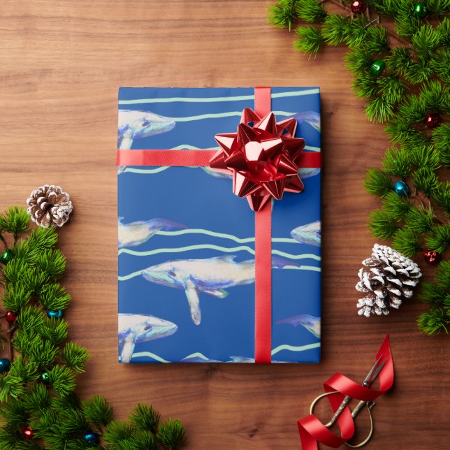 Pappra Wrapping för valfångst Mönster Presentpapper (Julgåva)